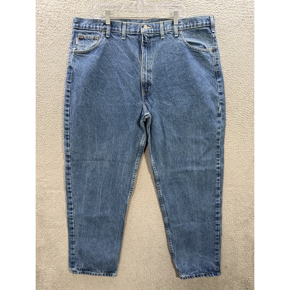 Carhartt Jeans Mens 44x31 Blue Denim Relaxed Tapered Workwear Chore Barn Grunge